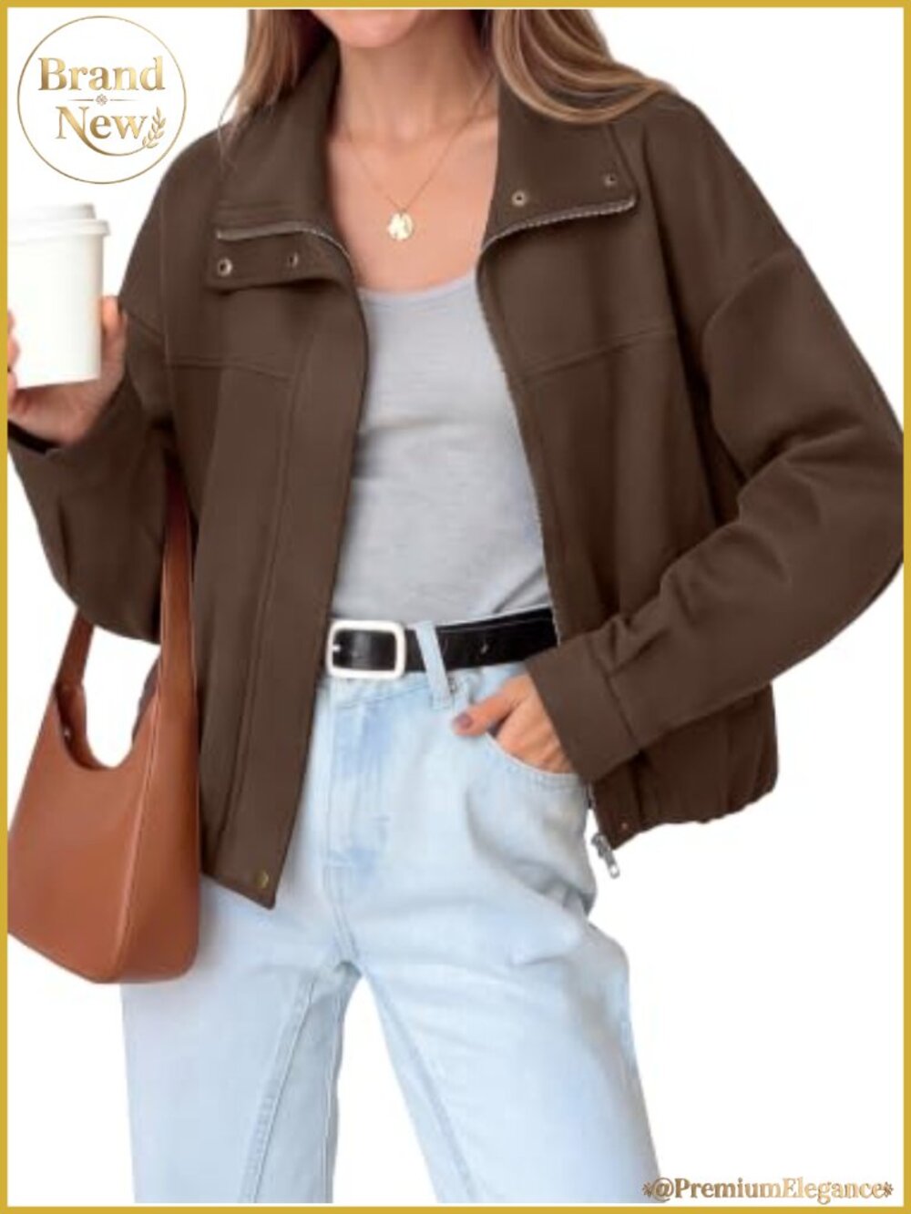 Faux Suede Bomber Jacket Cropped Zip Snap Long Sleeve Fall Casual